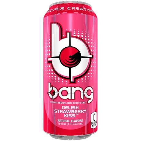 Bang Energy Delish Strawberry Kiss Flavour With Super Creatine   454ml   tastydaily