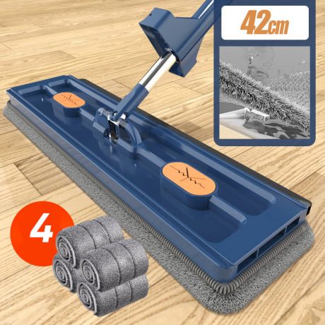 Large new style flat mop-4 pieces of rags