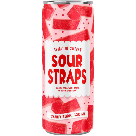 Sour Straps Candy Flavoured Soda (Swedish)   11.2fl.oz (330ml)   tastydaily