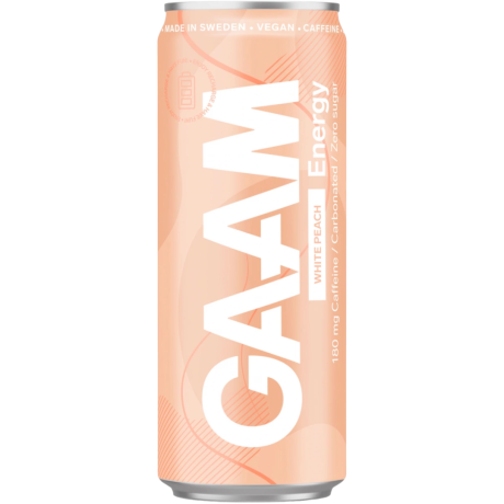 GAAM Energy White Peach (Swedish)   11.2fl.oz (330ml)   tastydaily