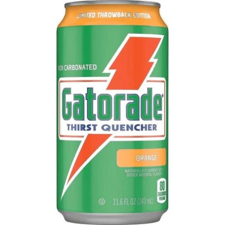 Gatorade Limited Edition Throwback Can Orange Flavour   11.6fl.oz (343ml)   tastydaily
