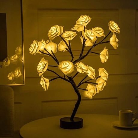 Charming Rose Tree   Romantic Rose Lamp
