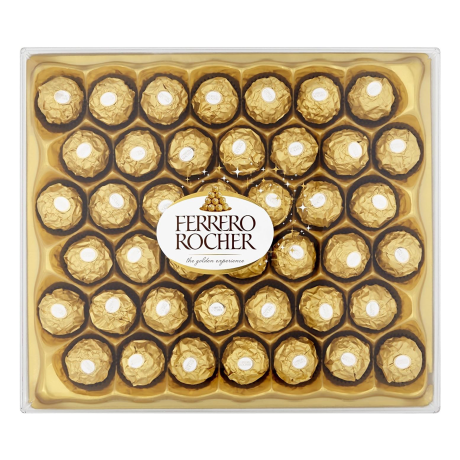 【New User Exclusive】Ferrero Rocher Pralines Large Chocolate Box Covered in Milk Chocolate and Nuts - Box of 42 (525g)