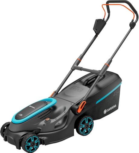 Gardena Battery Lawnmower PowerMax 37/36V P4A without battery: 37 cm cutting width, 45 l catcher capacity, central cutting height adjustment, brushless PowerPlus motor with Eco mode (14638-55)